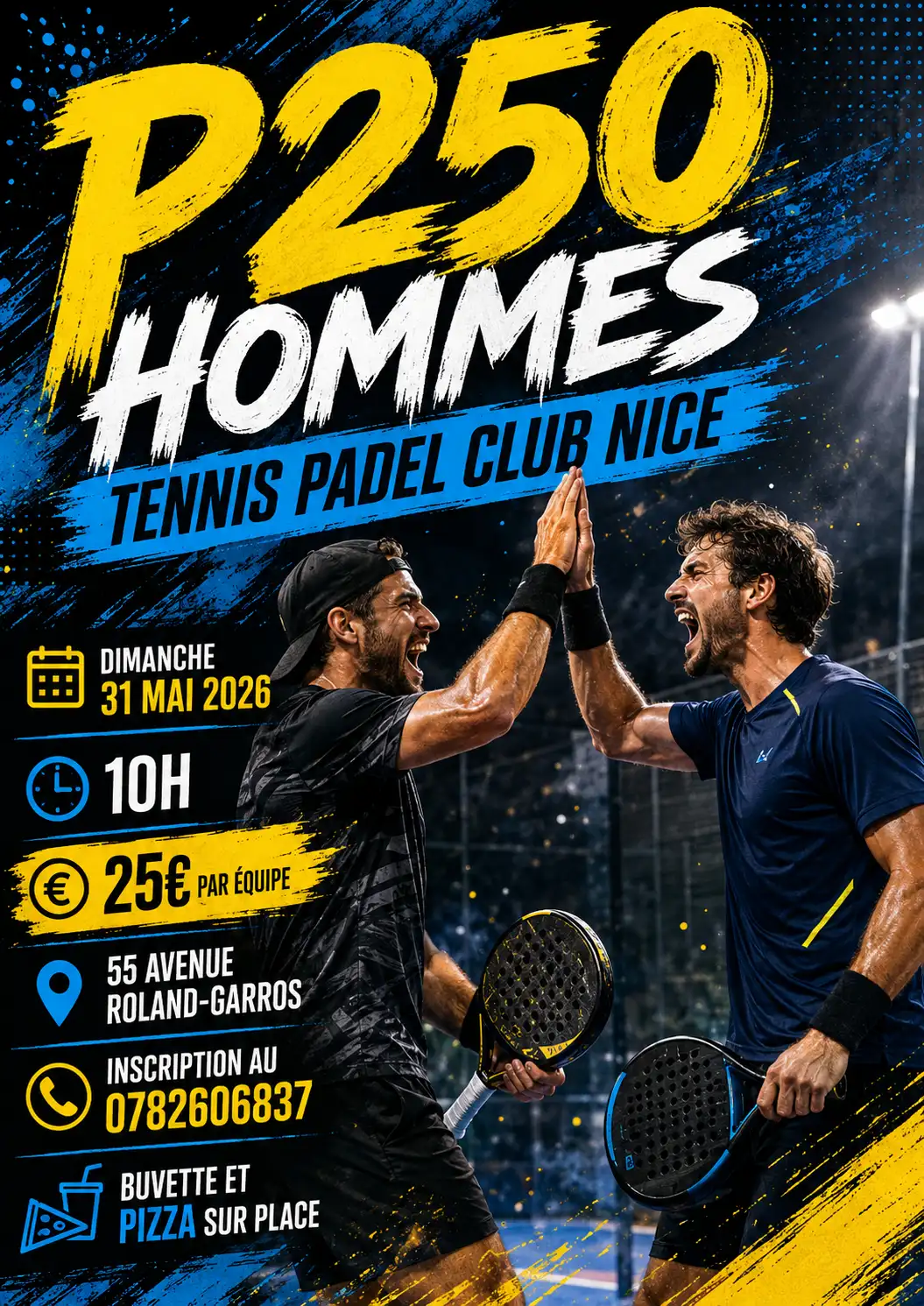 Affiche de tournoi générée par CreaSporta