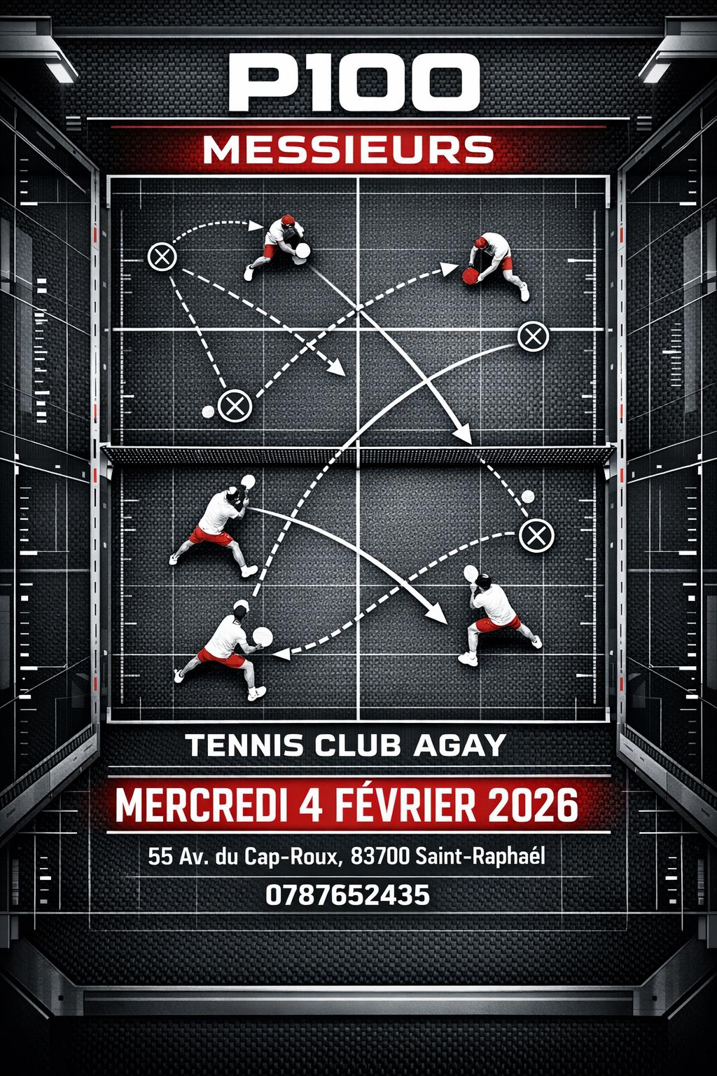 Visuel de tournoi de padel pour les réseaux sociaux