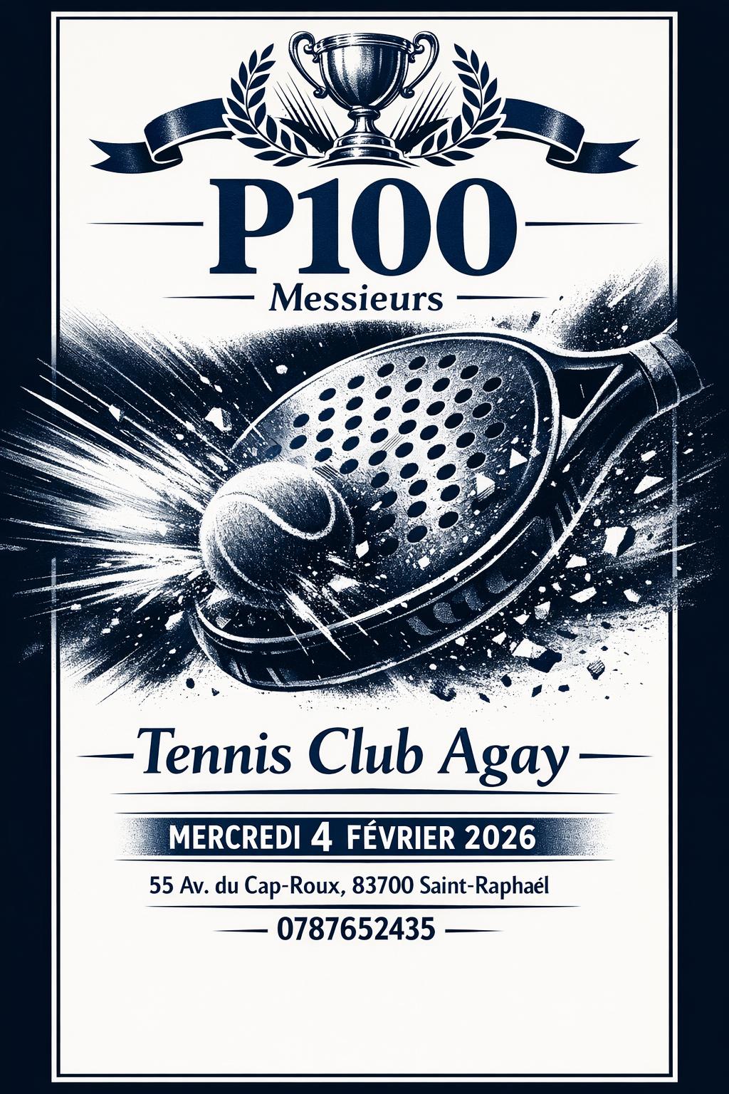 Visuel de tournoi de padel au style élégant