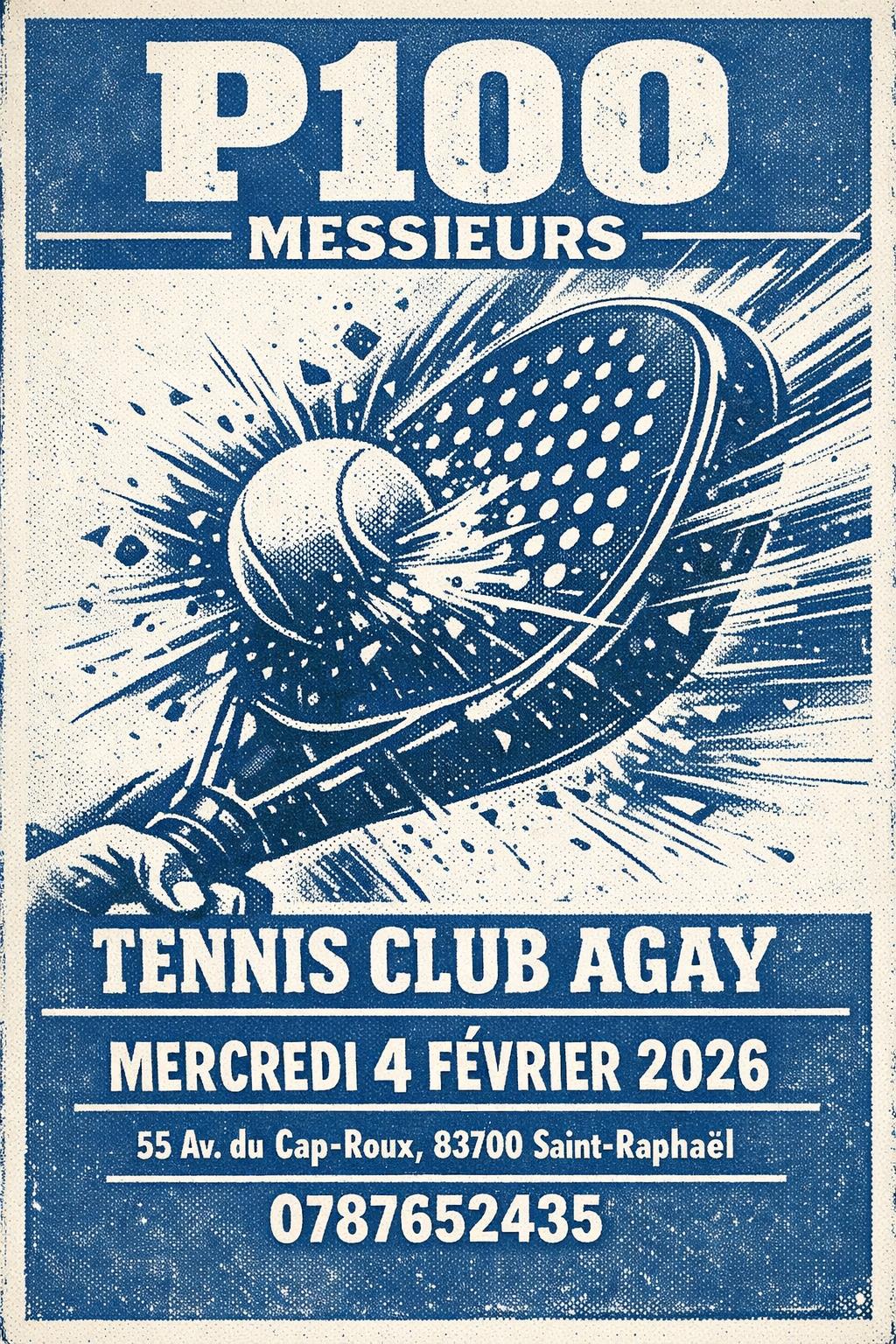 Visuel de tournoi de padel au style sportif